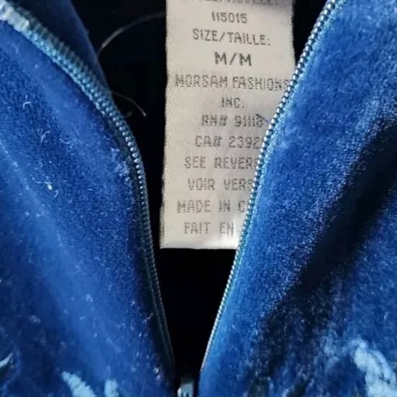 Jasmine Rose  Blue Vintage MUMu House Coat Classy Comfy Modest Robe Sz M - Picture 5 of 5